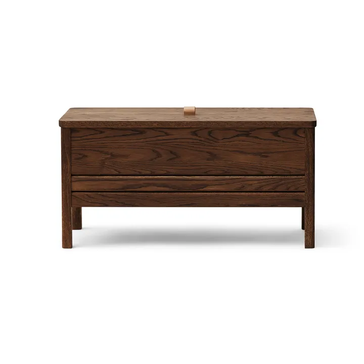 A Line oppbevaringsbenk 90 cm - Røkt eik - Form & Refine