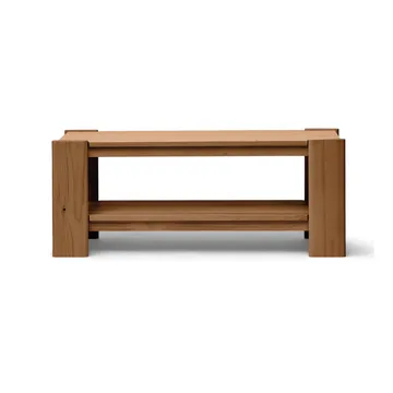 Beam benk - Deep brown pine, 112x45x33 cm - Form & Refine