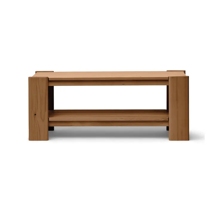 Beam benk - Deep brown pine, 112x45x33 cm - Form & Refine