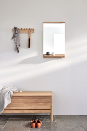 Rim veggspeil 40x68 cm - Hvit eik - Form & Refine