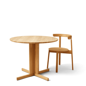 Trefoil spisebord Ø90 cm - Eik - Form & Refine
