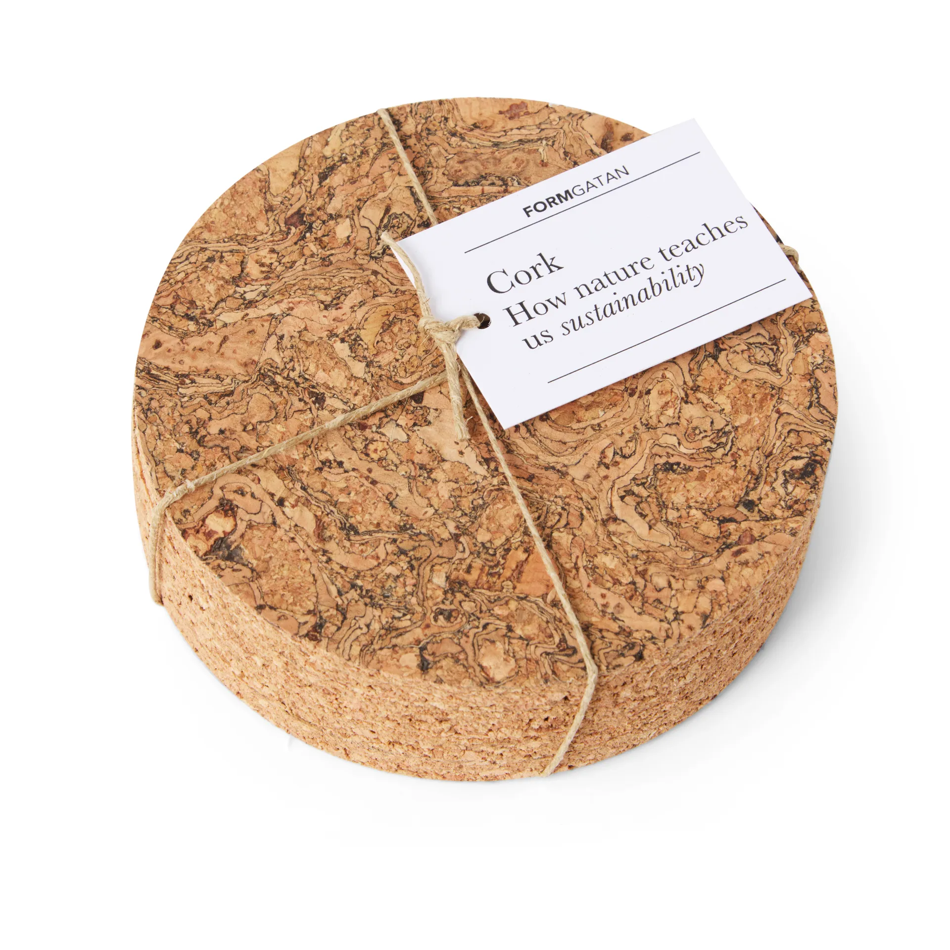 Cork glassunderlag 4-pakning, Natural Formgatan