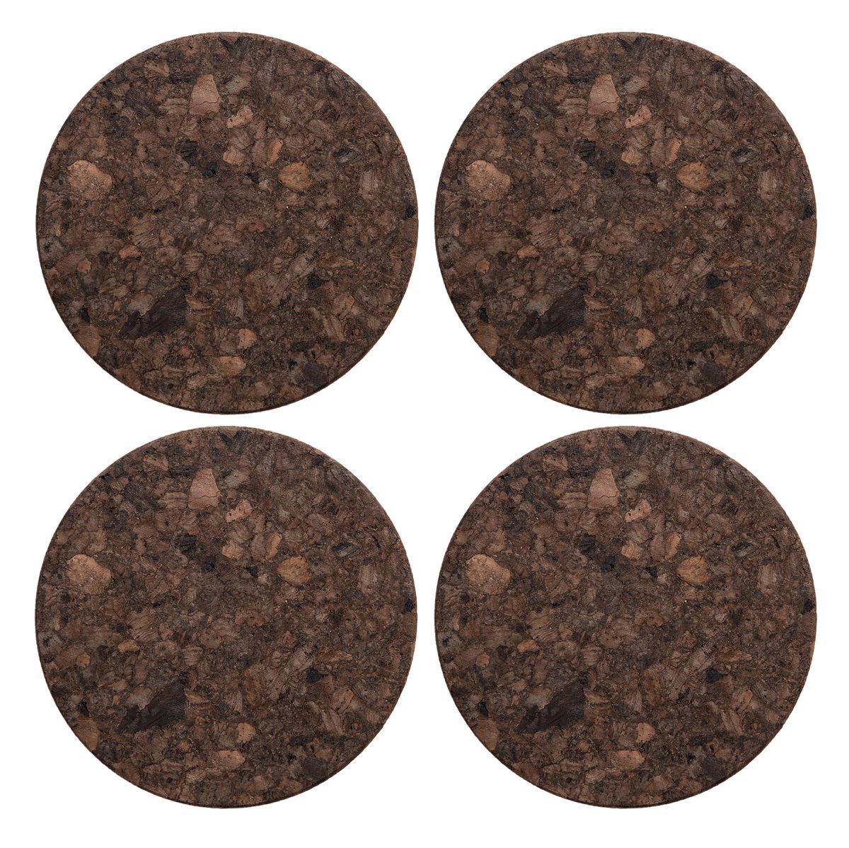 Formgatan Cork glassunderlag 4-pakning Smoked