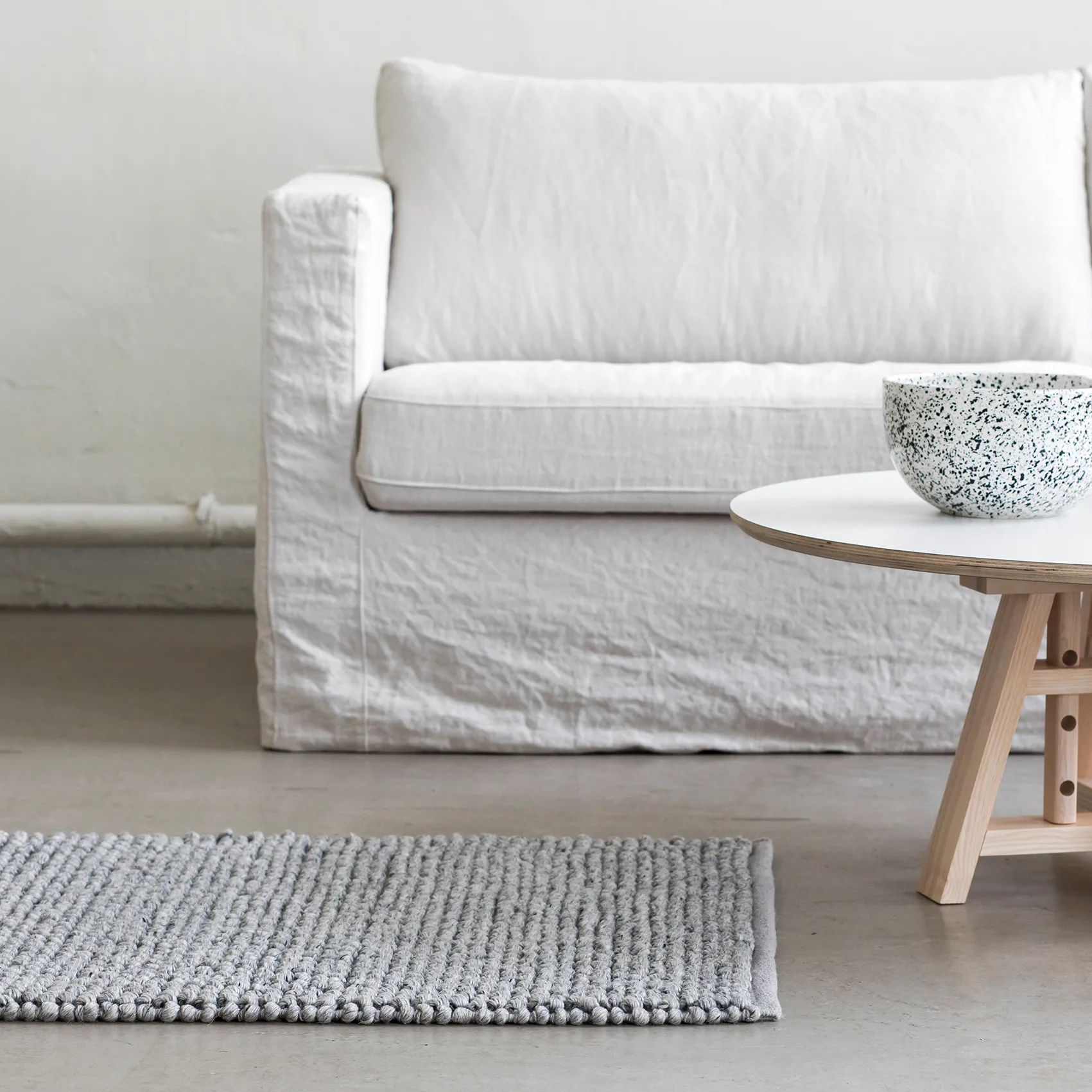 Loop teppe 70x200 cm, Grey Formgatan