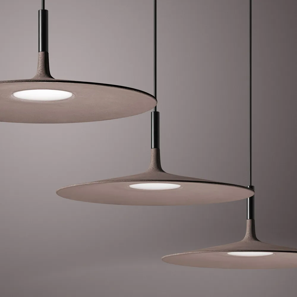 Aplomb Large pendel, Brun betong Foscarini