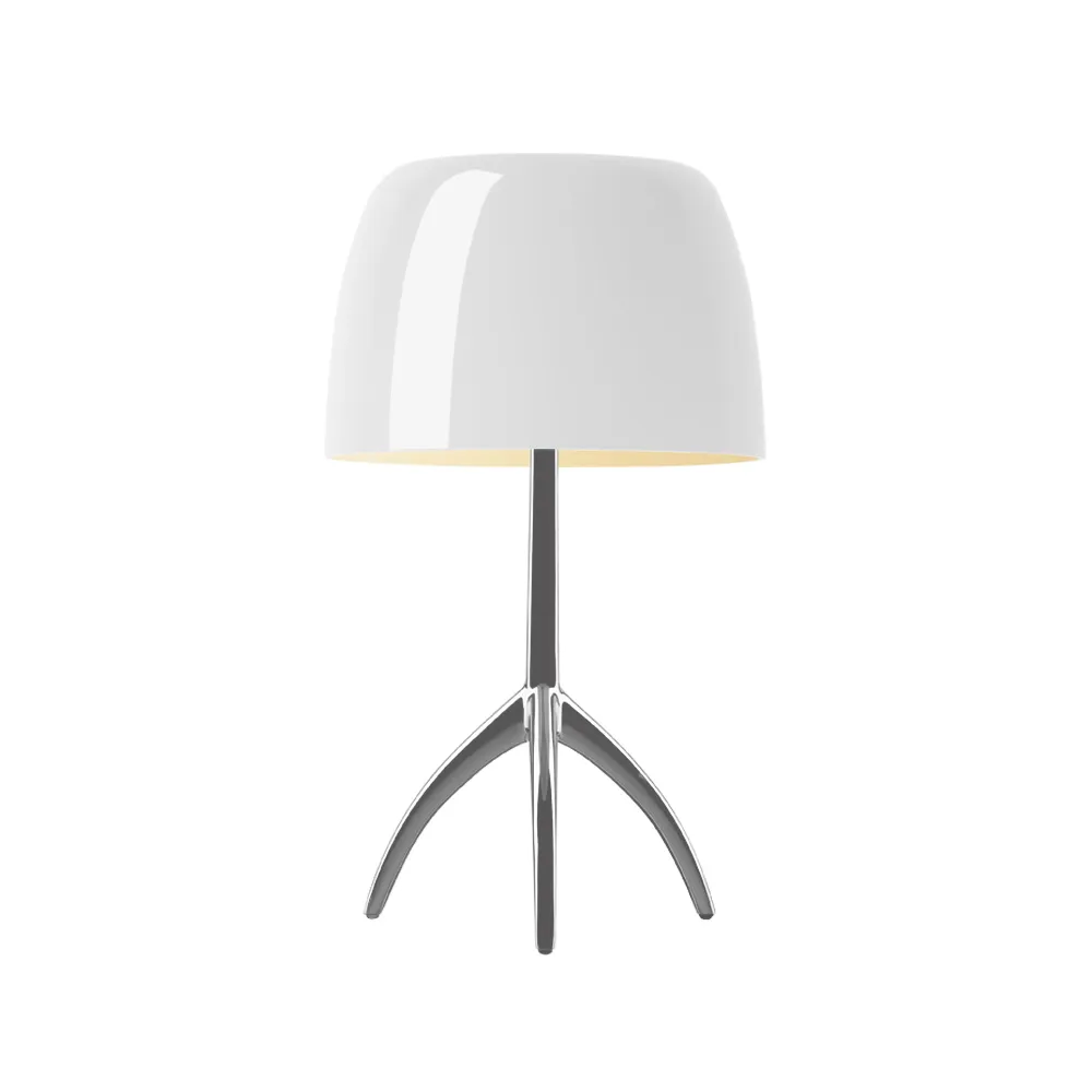 Lumiere Grande Dimbar bordlampe, hvit, aluminium Foscarini