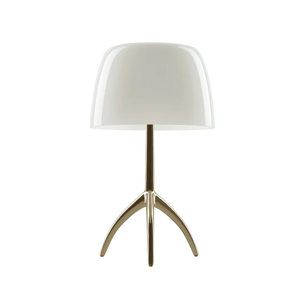 Lumiere Grande Dimbar bordlampe, varmhvitt, champagne Foscarini
