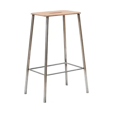 Adam krakk - Raw steel-natural leather, H:65 cm - FRAMA