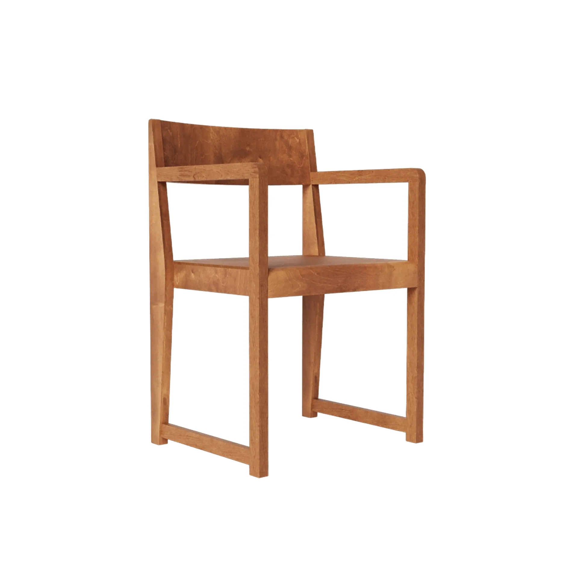 Armrest Chair 01 armstol, Mørkebrun bjørk FRAMA
