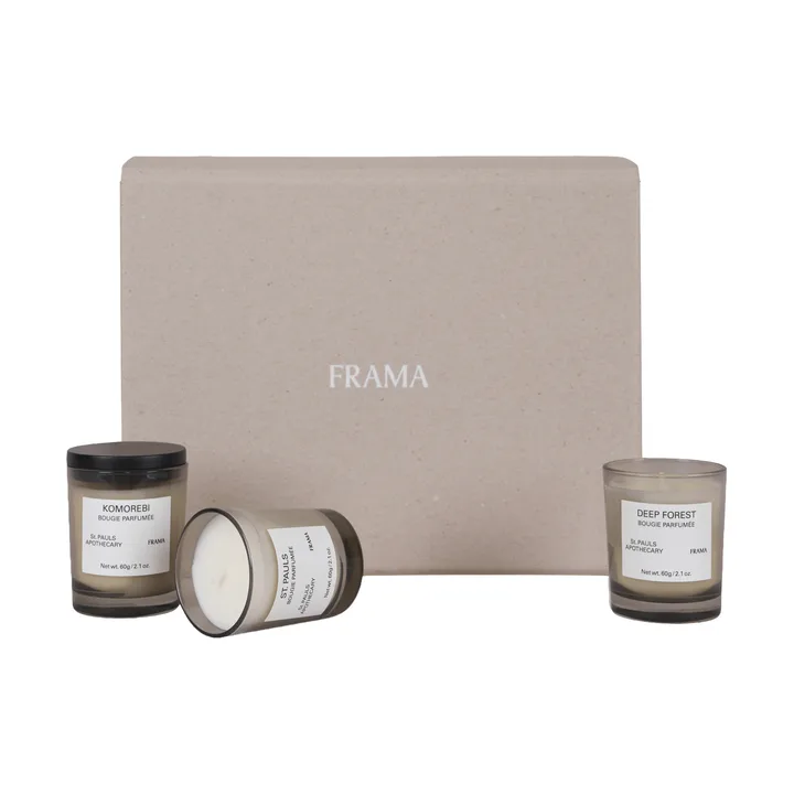 FRAMA gåvoset doftljus - 3 deler - FRAMA
