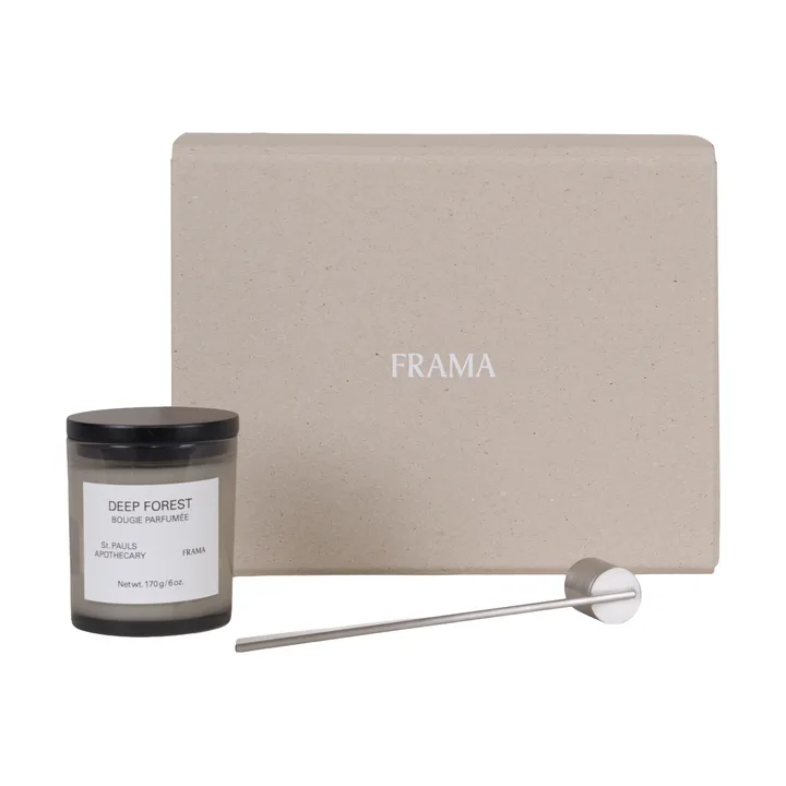 FRAMA gåvoset doftljus + ljussläckare - Deep Forest - FRAMA