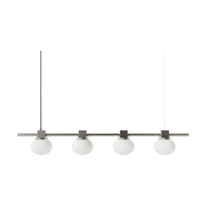Ovoid Pendant Light Quadruple pendel - Rustfritt stål, opalglass - FRAMA