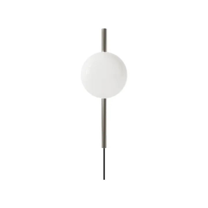 Ovoid Single vägglampa - Rustfritt stål-opalglass - FRAMA