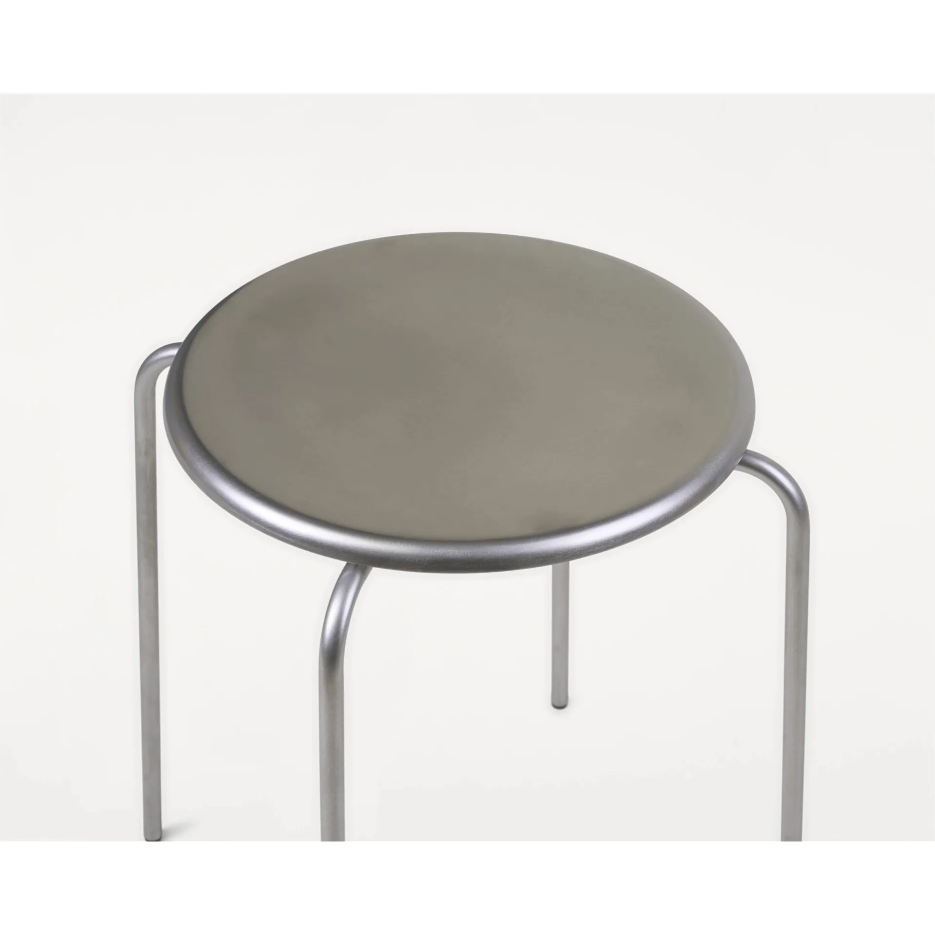 Petit Rond rund krakk, Rustfritt stål FRAMA
