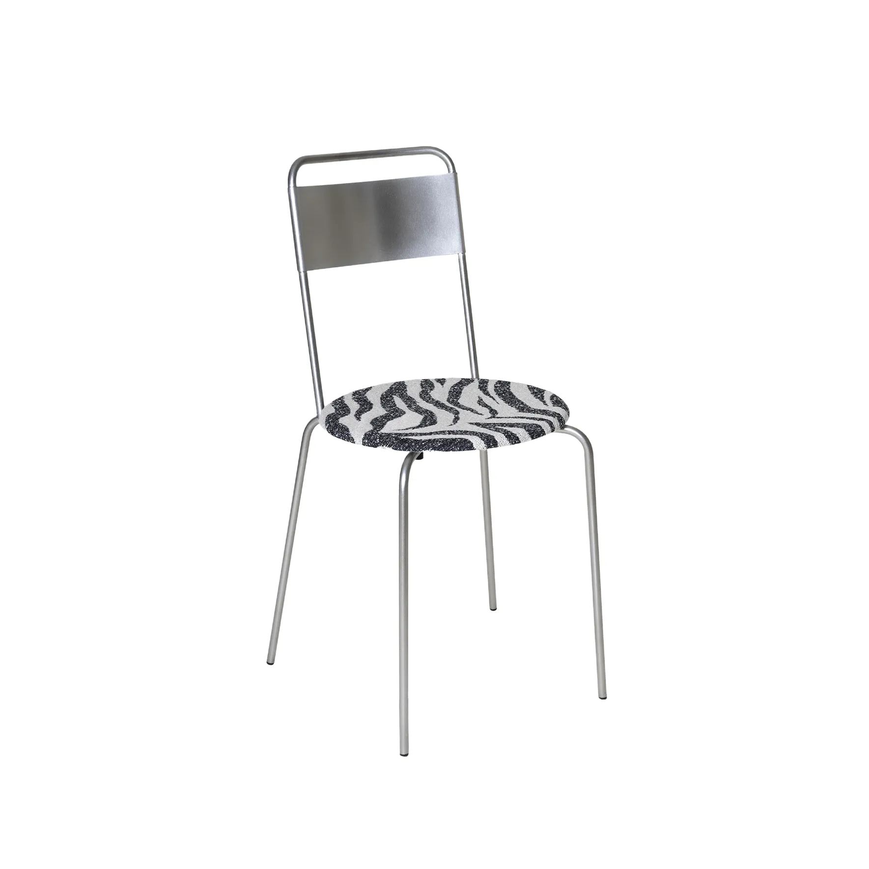 Petit Rond stol, Rustfritt stål-stoff Zebra FRAMA