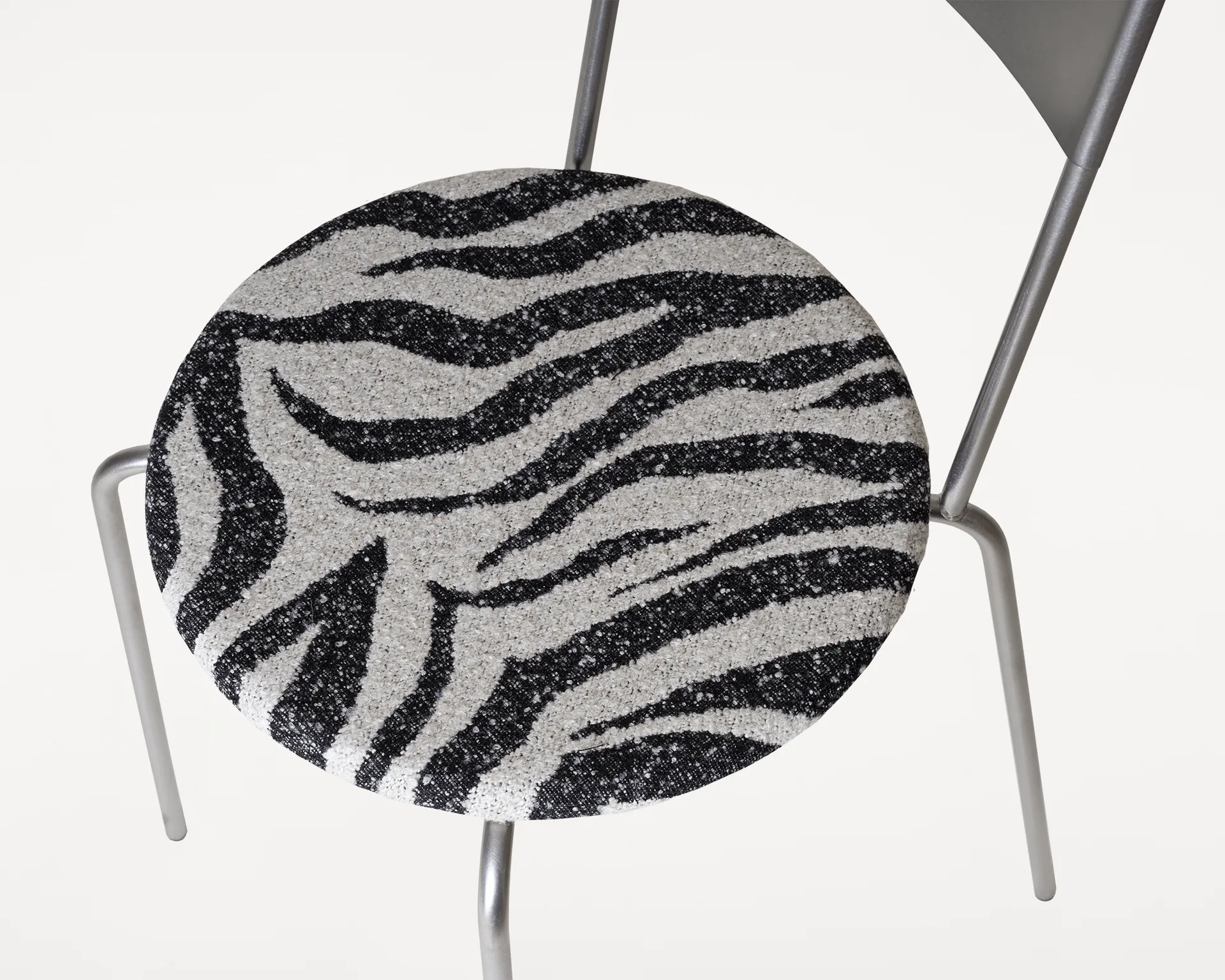 Petit Rond stol, Rustfritt stål-stoff Zebra FRAMA