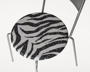 Petit Rond stol - Rustfritt stål-stoff Zebra - FRAMA