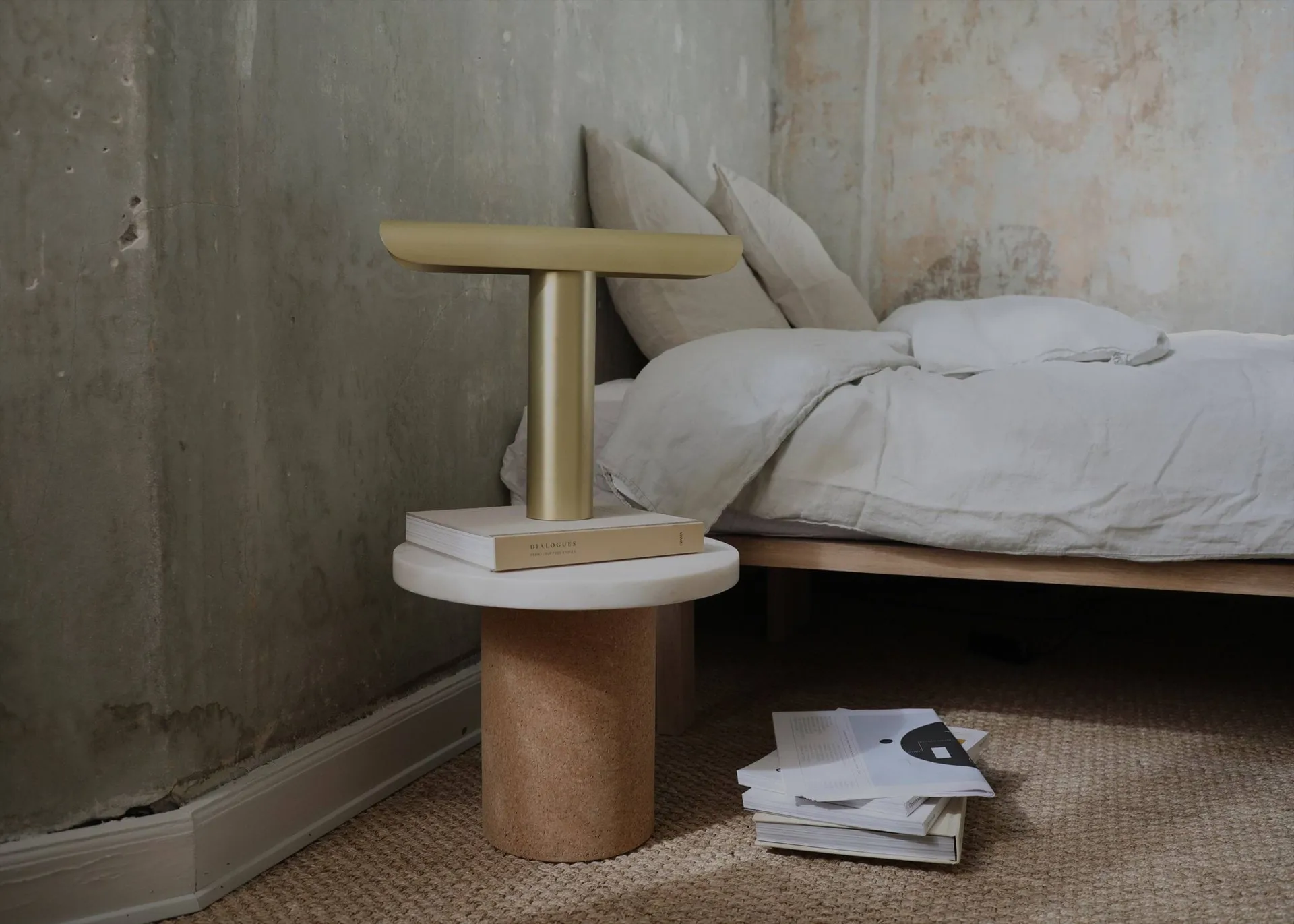 T Lamp bordlampe, Messing FRAMA