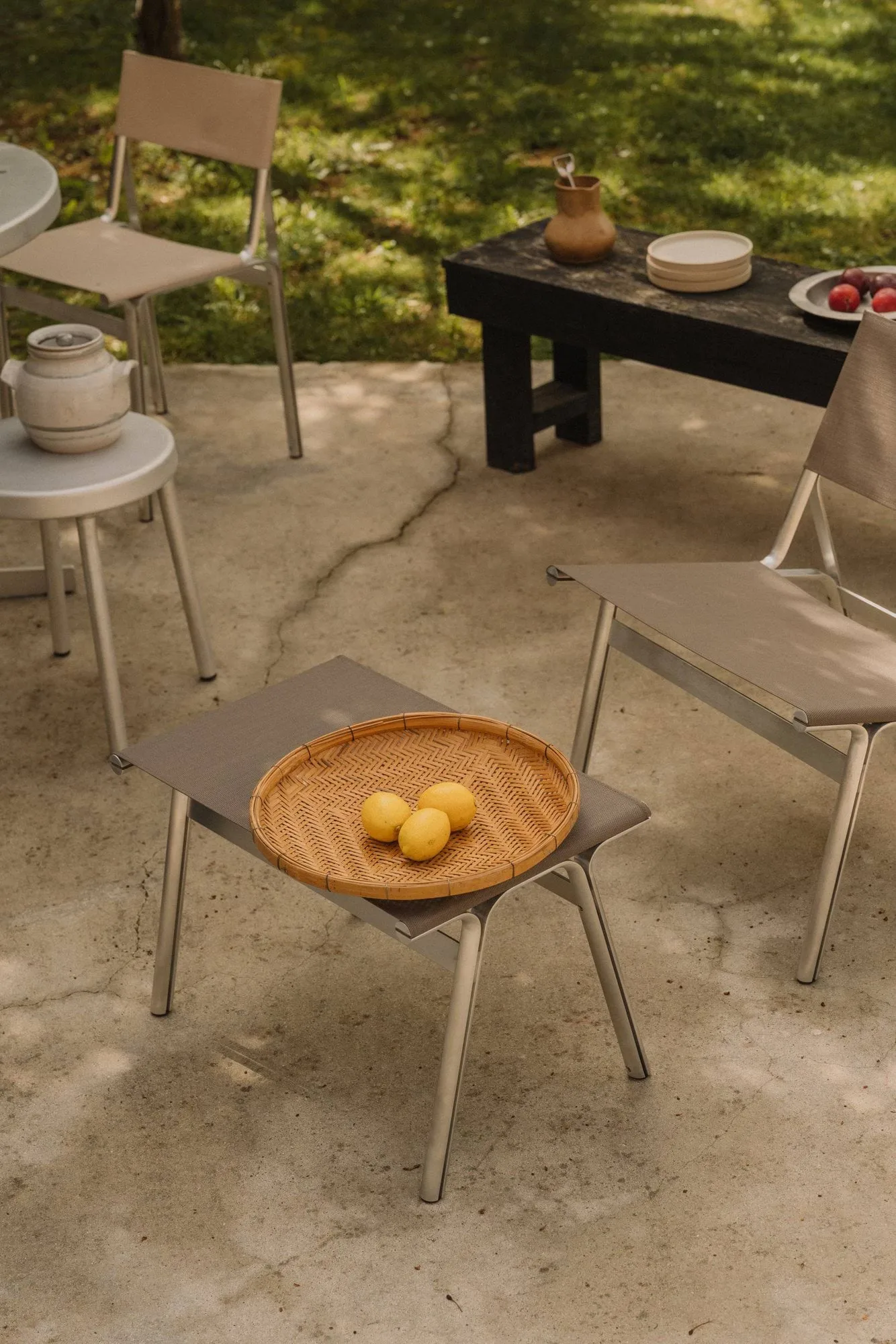 Union krakk, Aluminium-Sandstone Linen, H: 40,6 cm FRAMA
