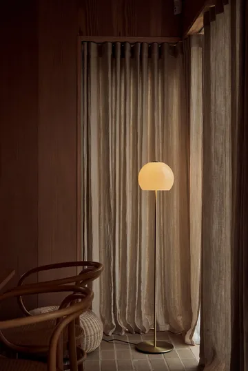 Ball glass gulvlampe - Sand Grey, 130 cm - Frandsen