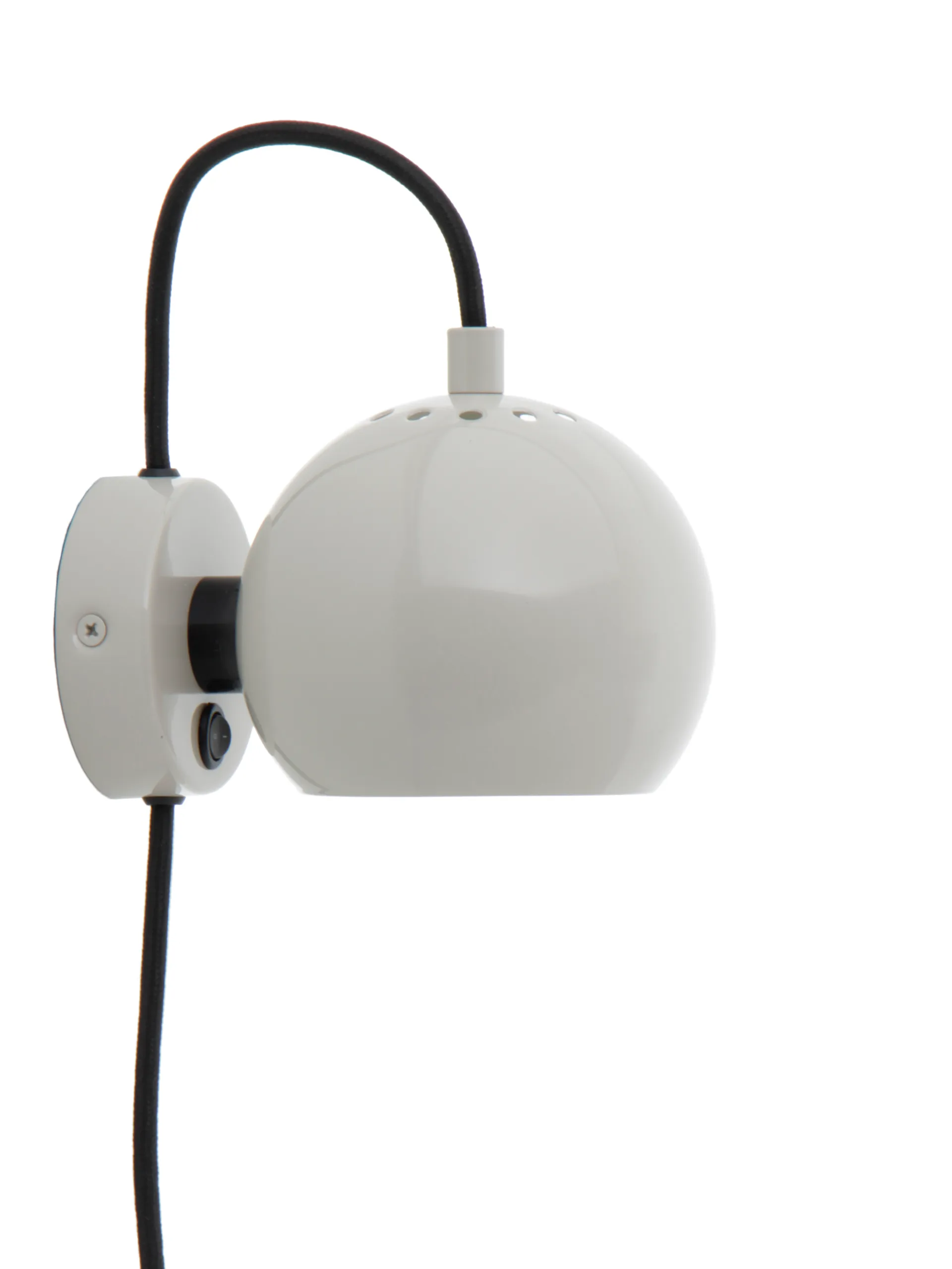 Ball Magnet vegglampe 10x12 cm, Glossy pale grey Frandsen
