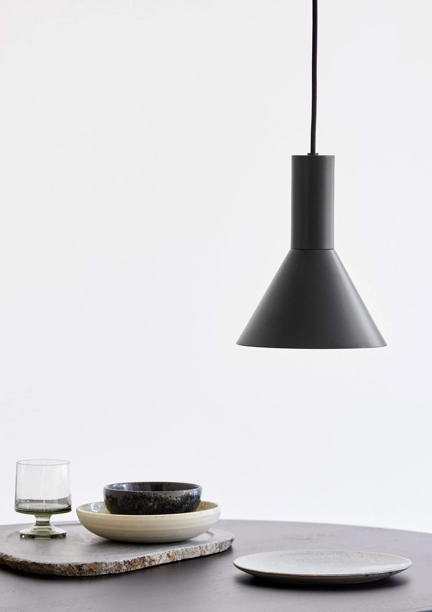 Lyss pendel , Matt black, Ø18 cm Frandsen
