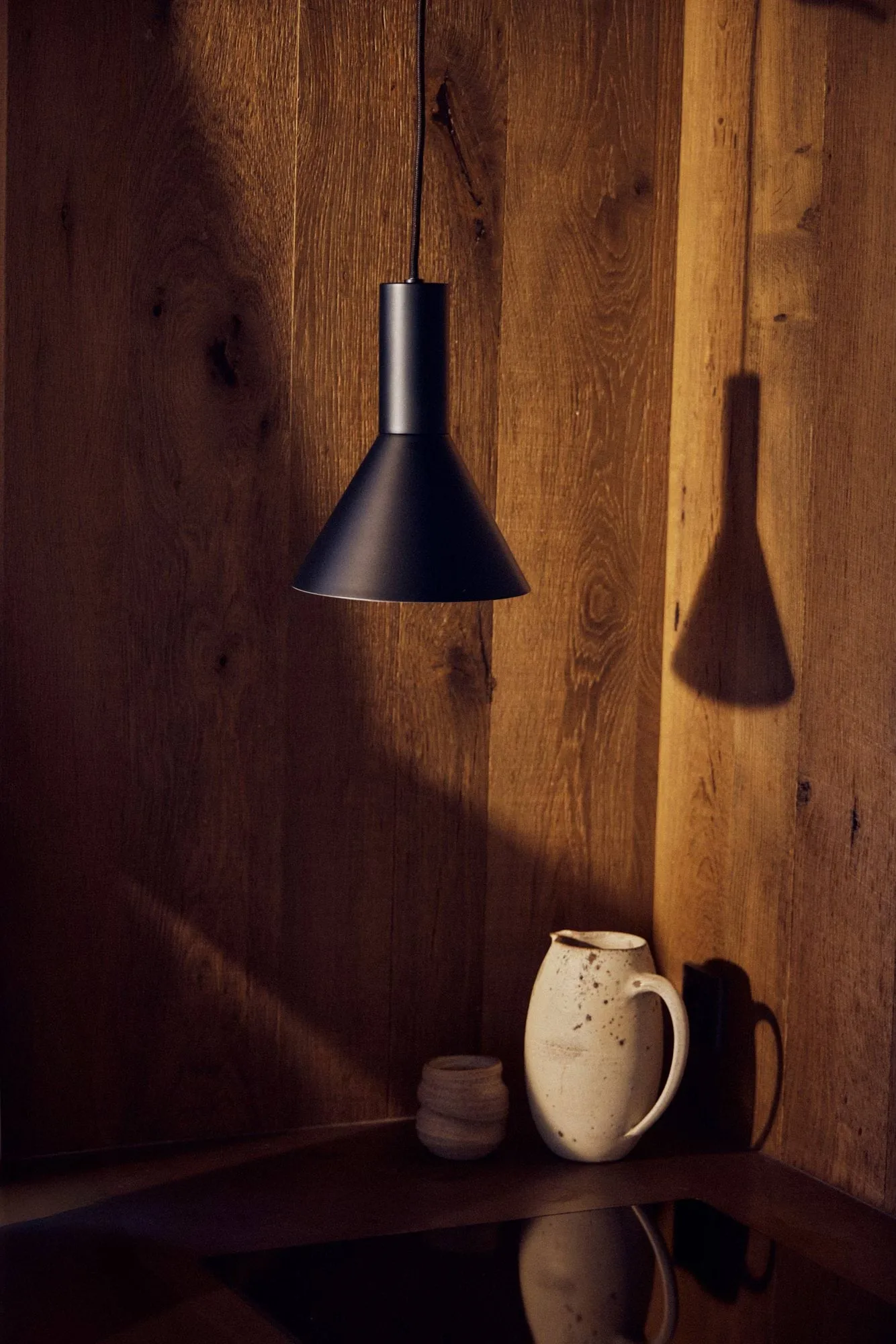 Lyss pendel , Matt black, Ø18 cm Frandsen