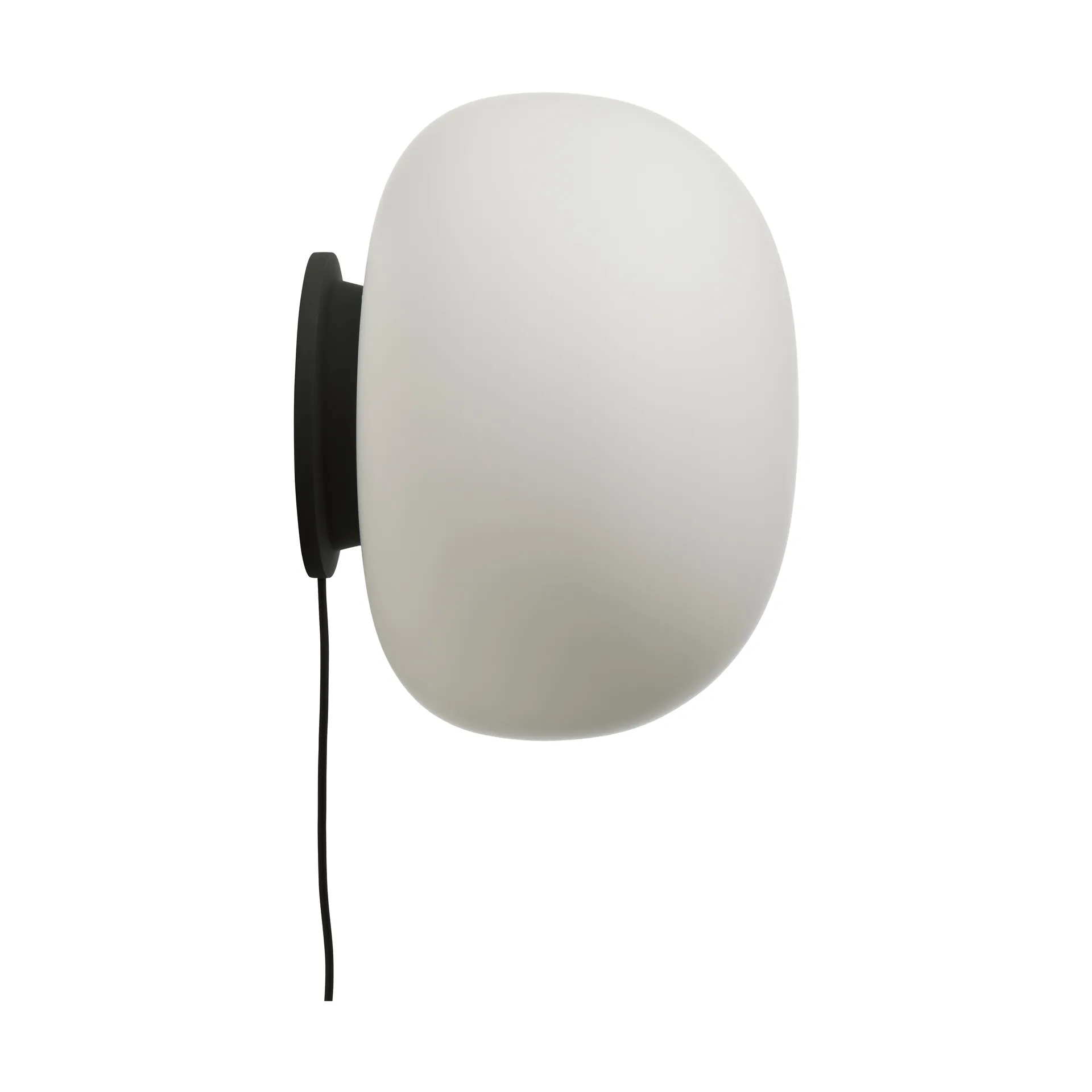 Supernate vegglampe, Opal white-black, Ø38 cm Frandsen