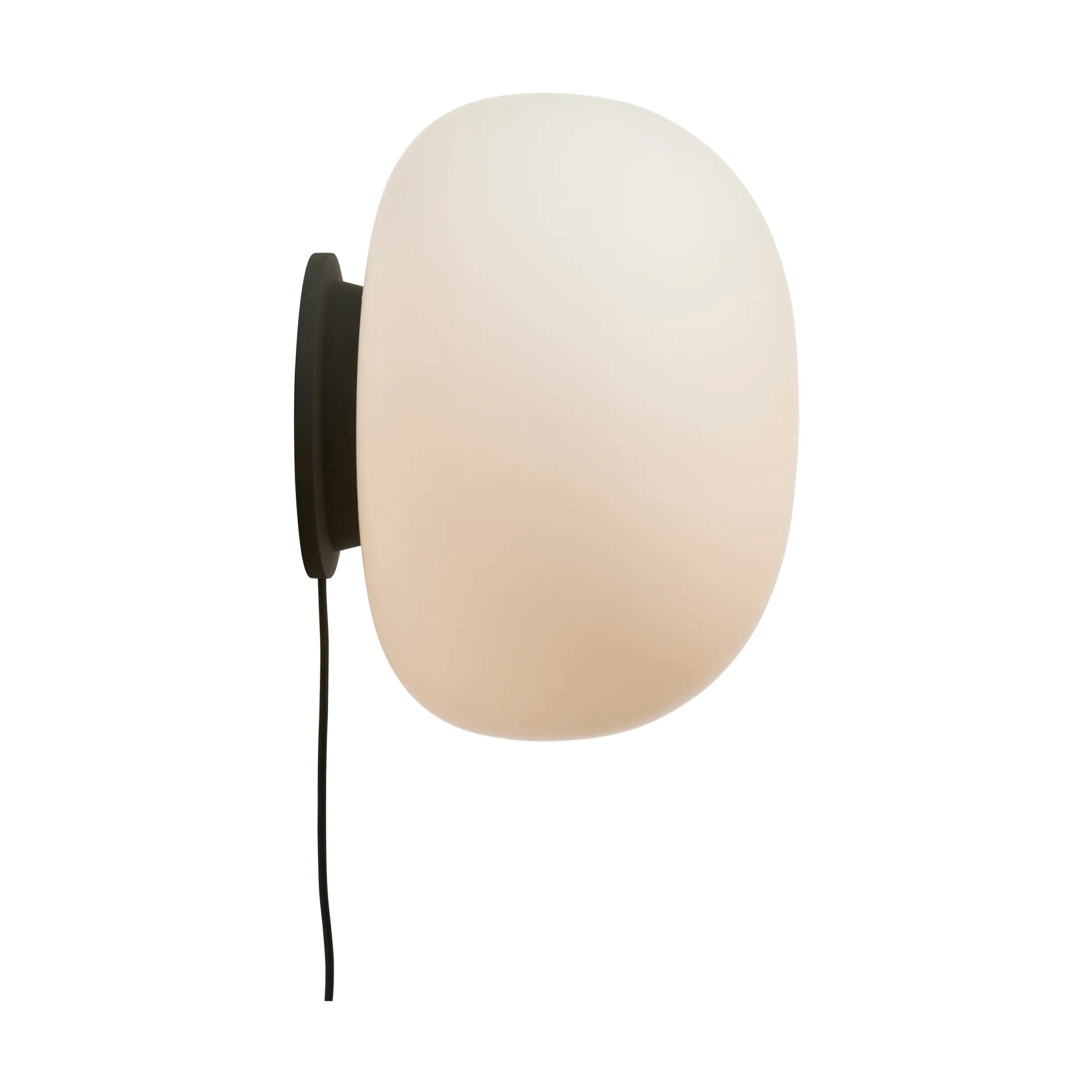 Supernate vegglampe, Opal white-black, Ø38 cm Frandsen