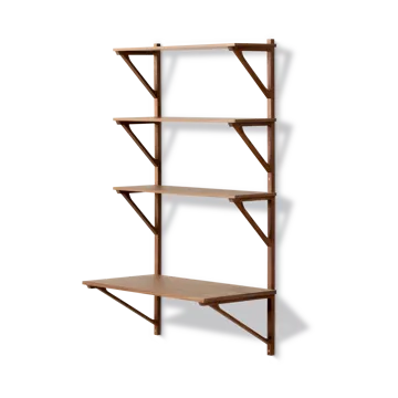 BM29 hylle med skrivebord 78x134 cm - Walnut lacquer - Fredericia Furniture