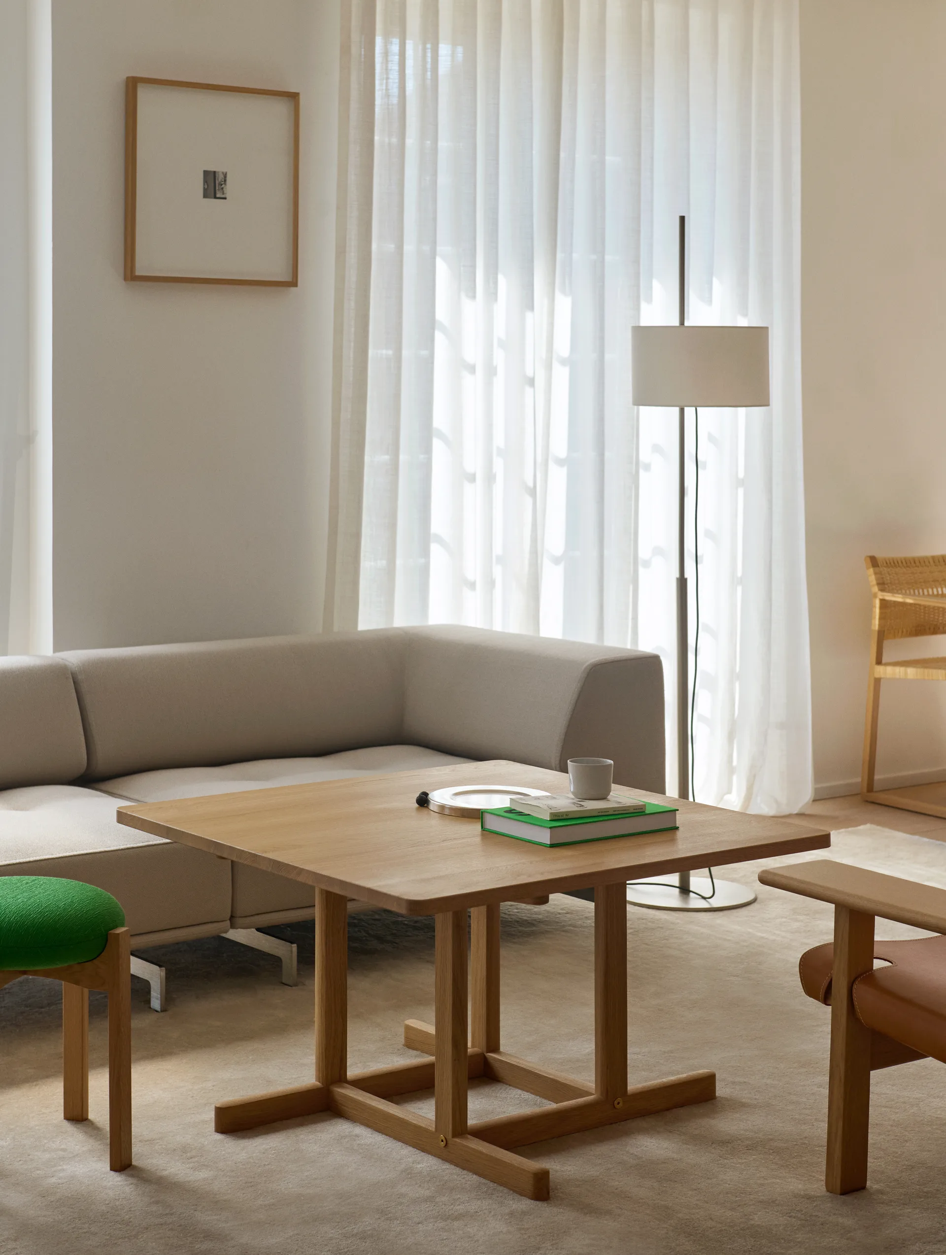 BM80 Mogensen Coffee Table 90x90 cm, Lysoljet eik Fredericia Furniture