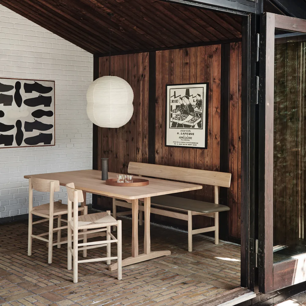 C18 Shaker spisebord, Såpet eik, 220x90cm Fredericia Furniture