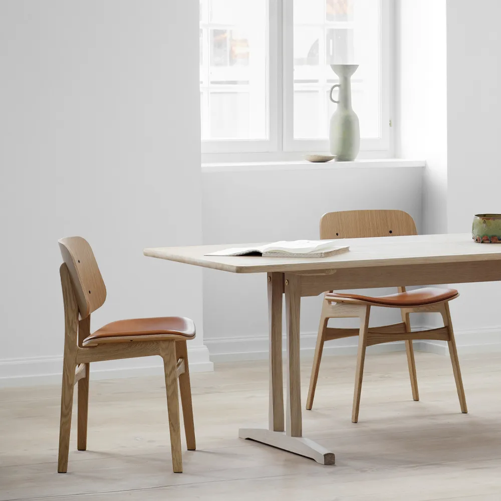 C18 Shaker spisebord, Såpet eik, 220x90cm Fredericia Furniture