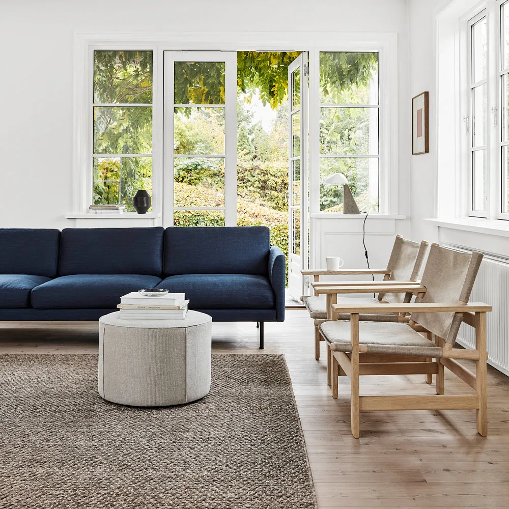 Calmo 5623 sofa, Sunniva 242-svart stål Fredericia Furniture