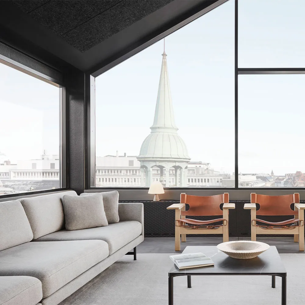 Calmo 5623 sofa, Sunniva 783-svart stål Fredericia Furniture