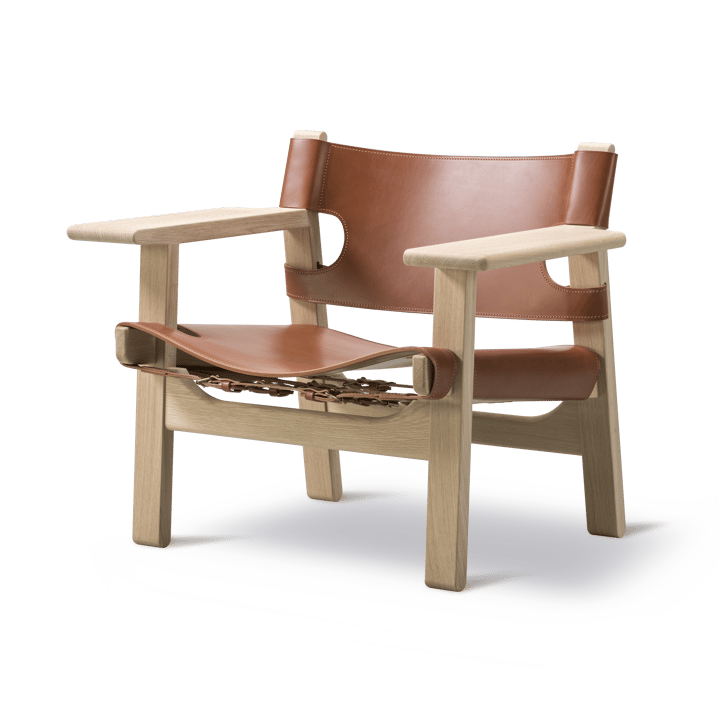Den spanske stol lenestol, Lær cognac-lys oljet eik Fredericia Furniture