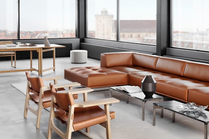 Den spanske stol lenestol, Lær cognac-såpet eik Fredericia Furniture