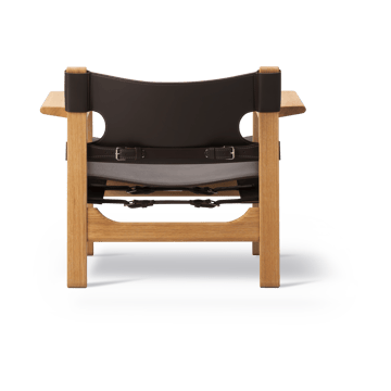 Den spanske stol lenestol - Lær mørkebrun-oljet eik - Fredericia Furniture