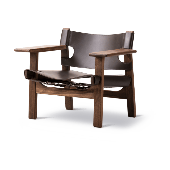 Den spanske stol lenestol - Lær mørkebrun-oljet valnøtt - Fredericia Furniture