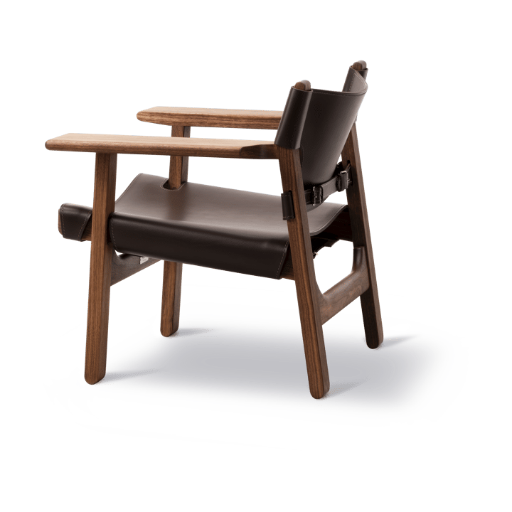 Den spanske stol lenestol, Lær mørkebrun-oljet valnøtt Fredericia Furniture