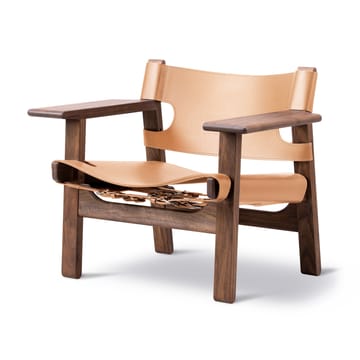 Den spanske stol lenestol - Lær natur-oljet valnøtt - Fredericia Furniture