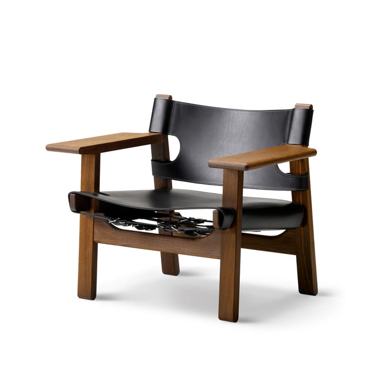 Den spanske stol lenestol - Lær svart-røkt eik - Fredericia Furniture