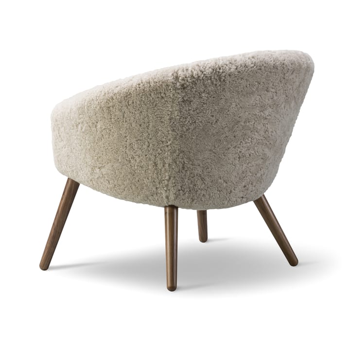 Ditzel loungestol saueskinn, Moonlight-walnut Fredericia Furniture