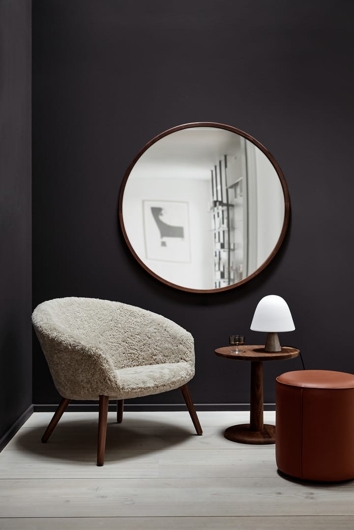 Ditzel loungestol saueskinn, Moonlight-walnut Fredericia Furniture