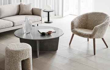 Ditzel loungestol saueskinn - Moonlight-walnut - Fredericia Furniture