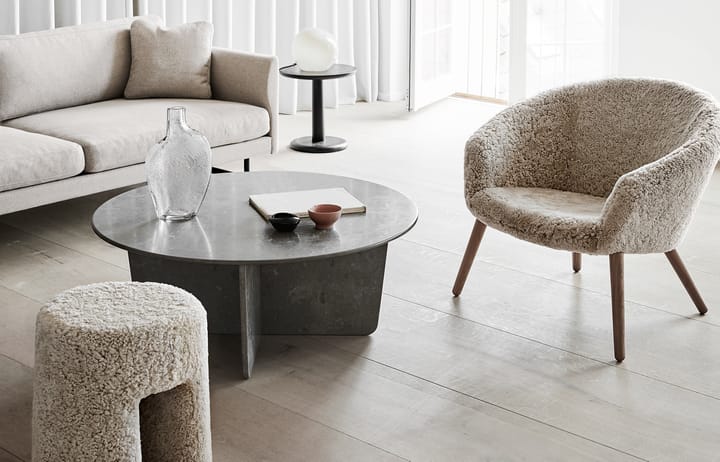 Ditzel loungestol saueskinn, Moonlight-walnut Fredericia Furniture