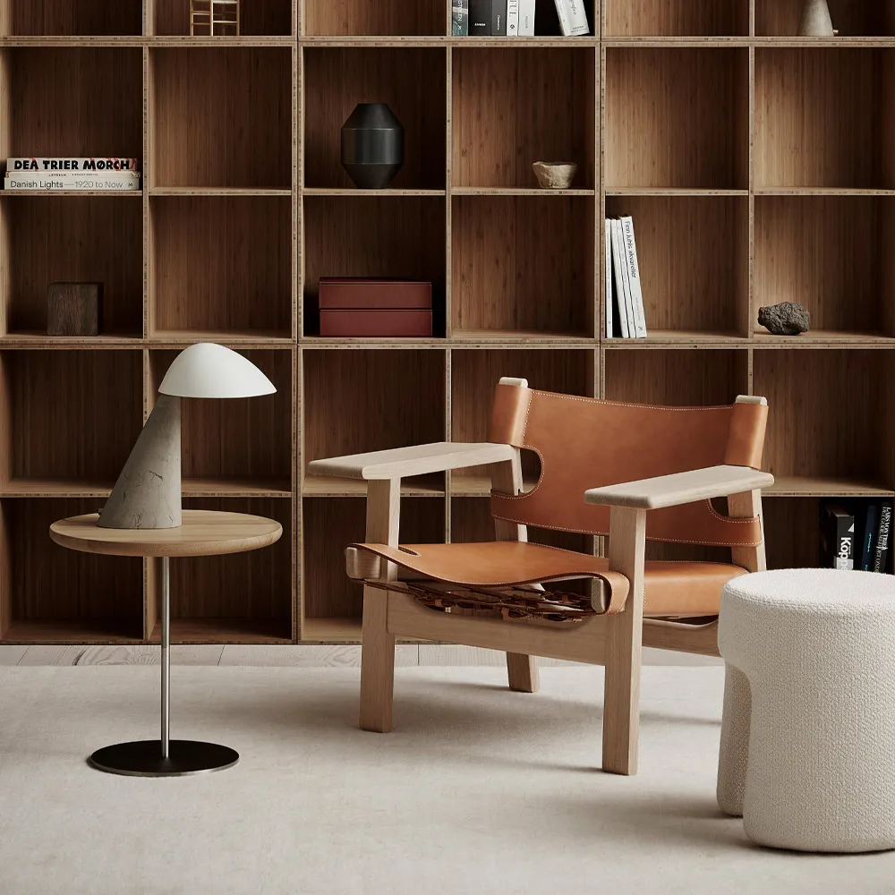 Fellow bordlampe, White-dark atlantico limestone Fredericia Furniture