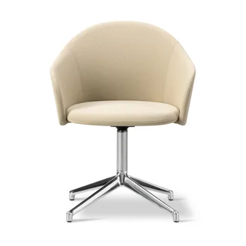 Gomo Armchair lenestol swivel base 4-star - Mylla 811-polert aluminium - Fredericia Furniture