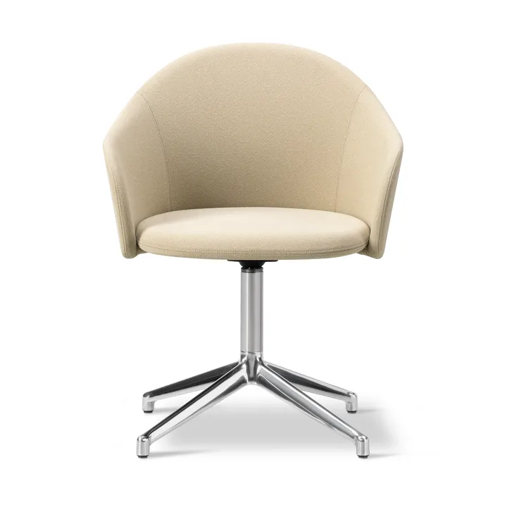 Gomo Armchair lenestol swivel base 4-star - Mylla 811-polert aluminium - Fredericia Furniture