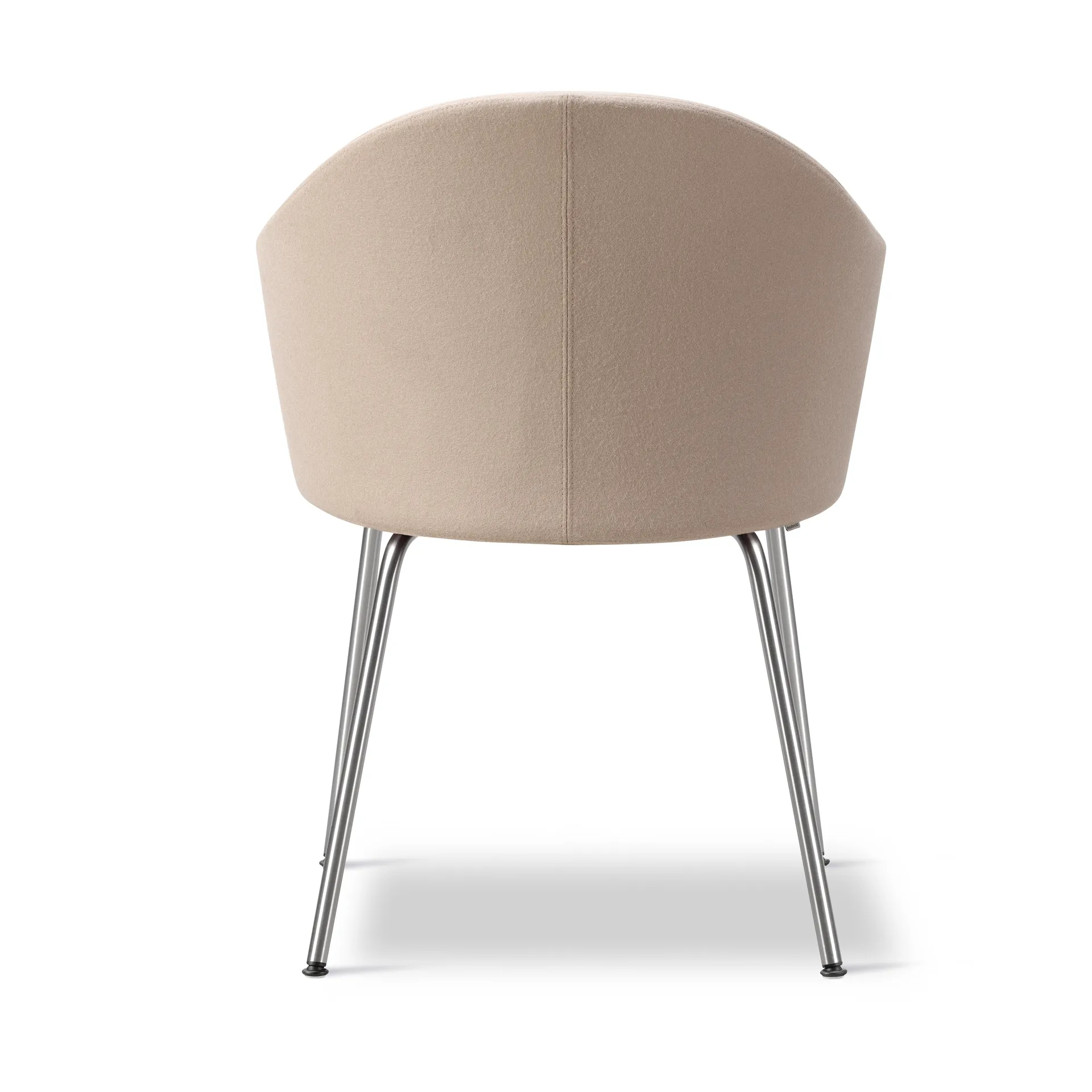 Gomo Armchair lenestol tube base, Blazer CUZ47 Fairfield-rostfritt stål Fredericia Furniture